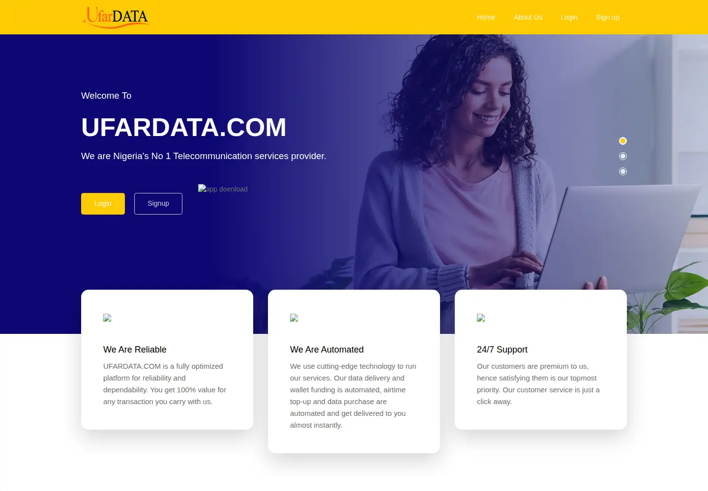 Screenshot of ufardata.com