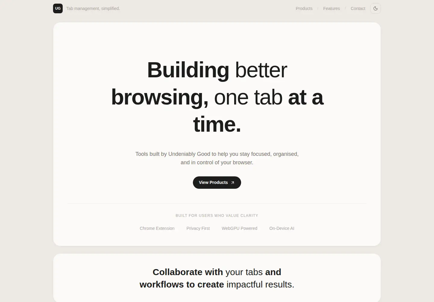 Screenshot of undeniably-good.com