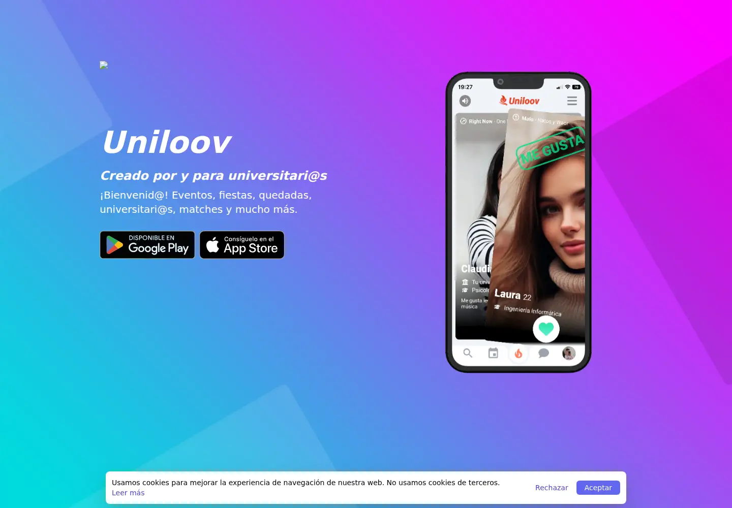 Captured homepage of uniloov.com in the current scan