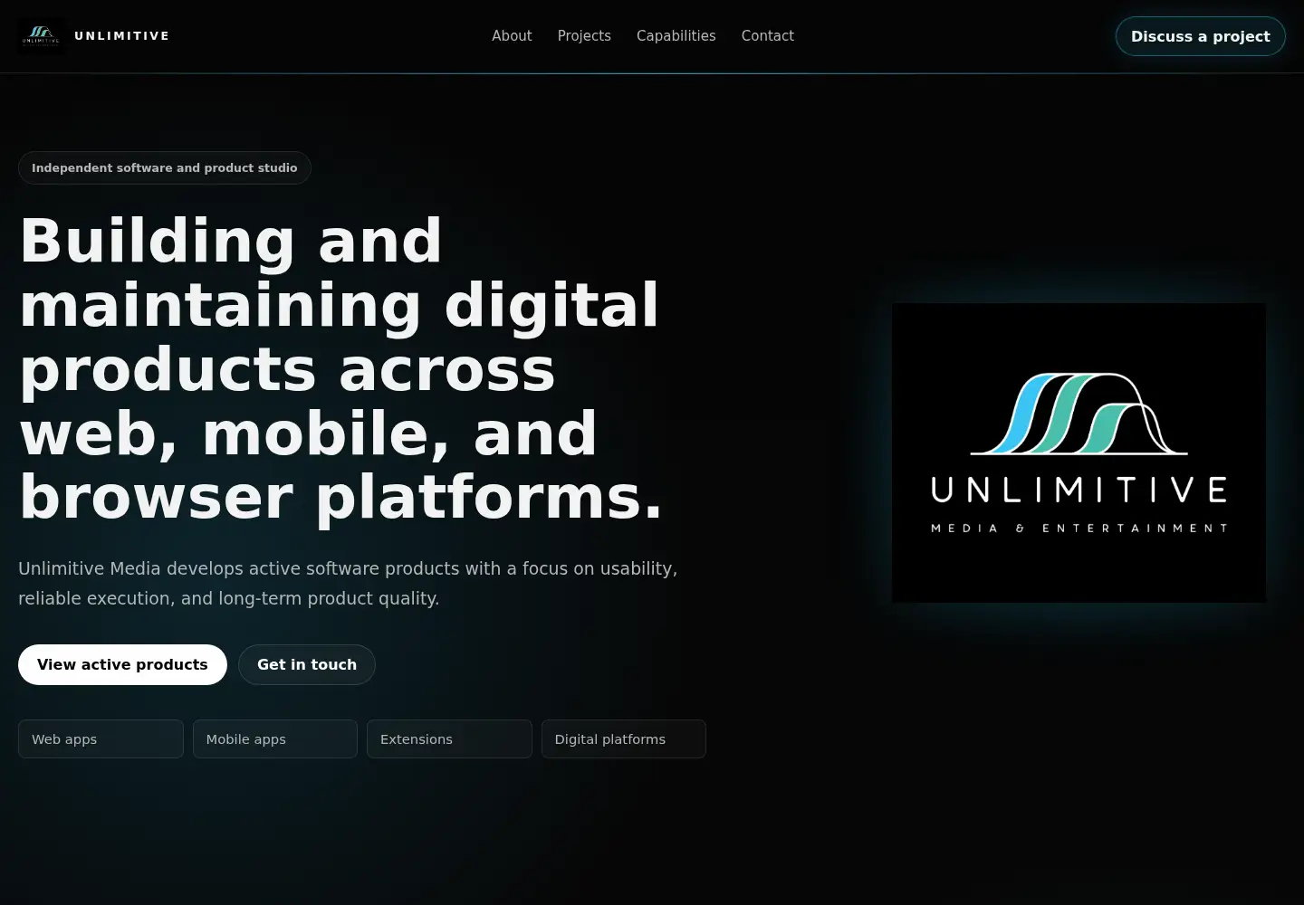 Captured homepage of unlimitive.com in the current scan