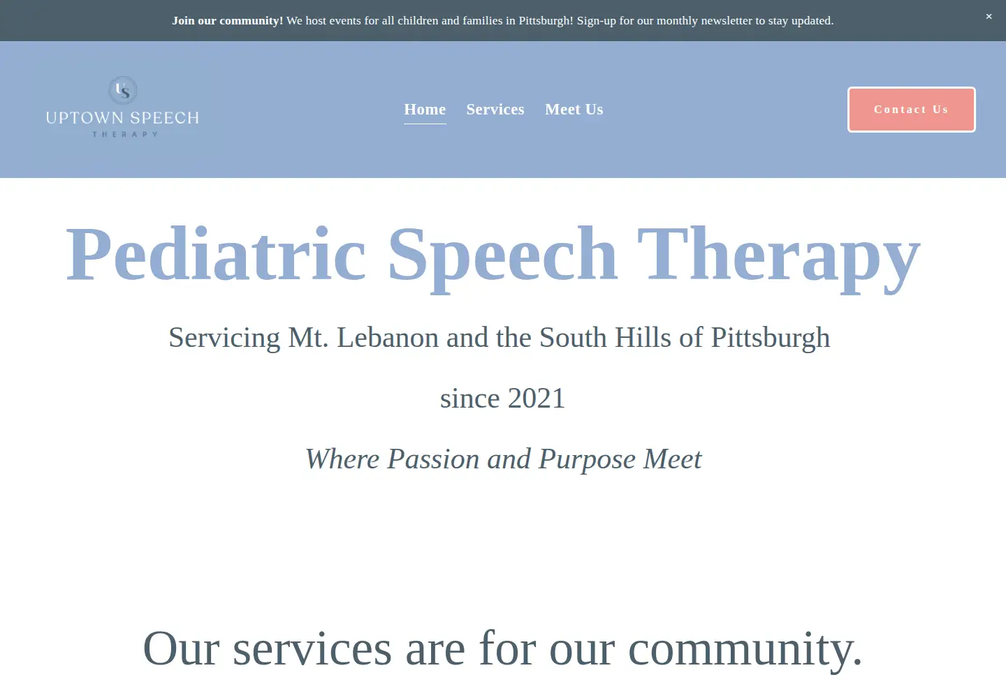 Screenshot of uptownspeechmtl.com