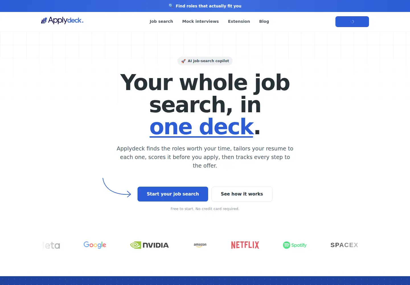 Captured homepage of useapplydeck.com in the current scan