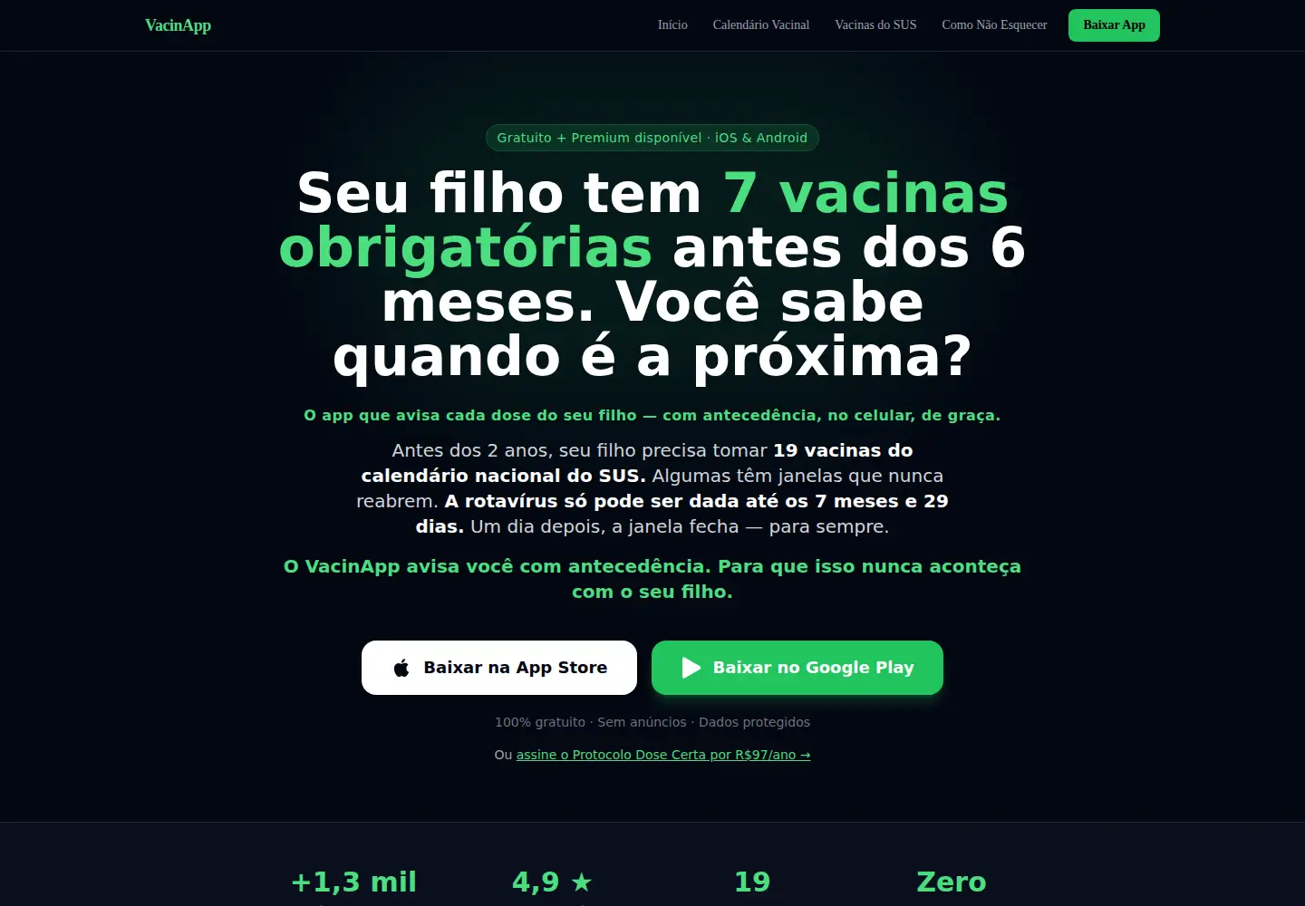 Screenshot of vacinapp.com