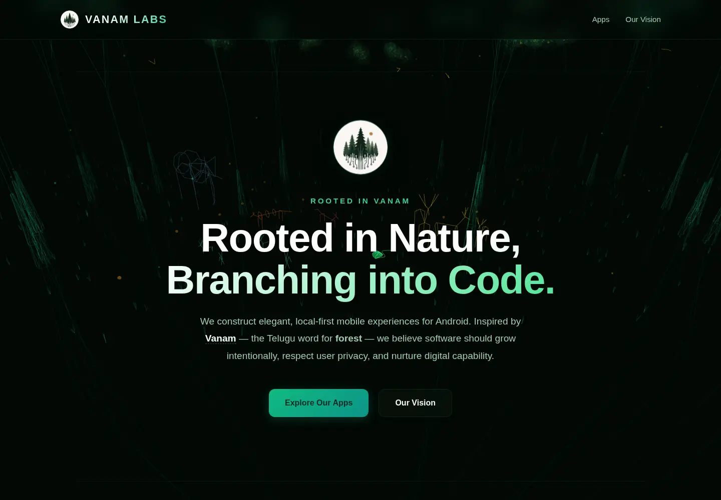 Captured homepage of vanamlabs.com in the current scan