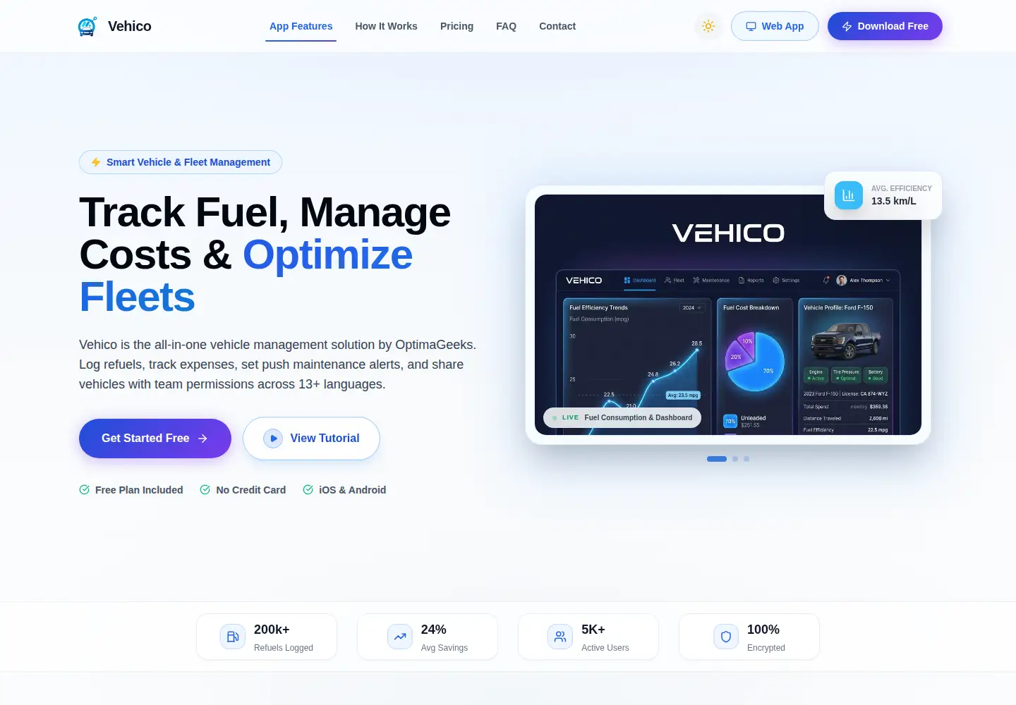 Captured homepage of vehicoapp.com in the current scan