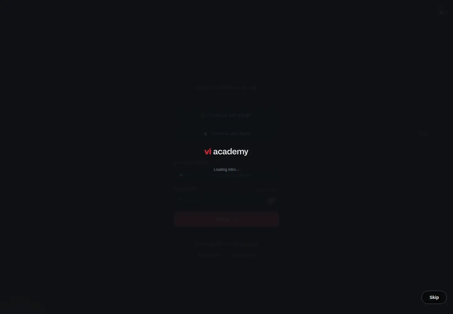 Captured homepage of vimarketsacademy.com in the current scan