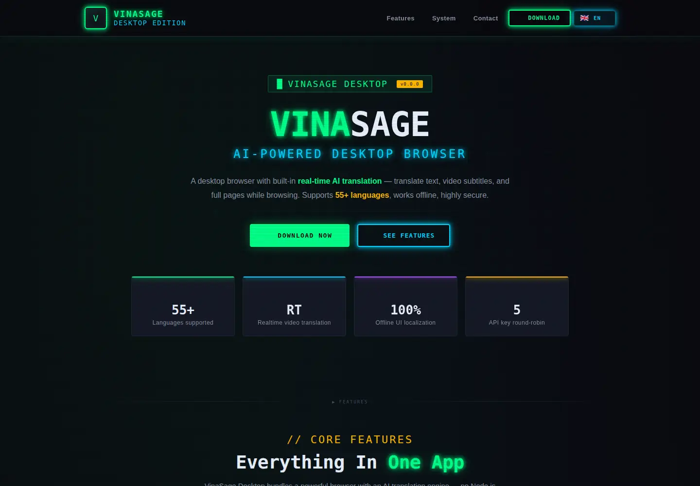 Screenshot of vinasage.com