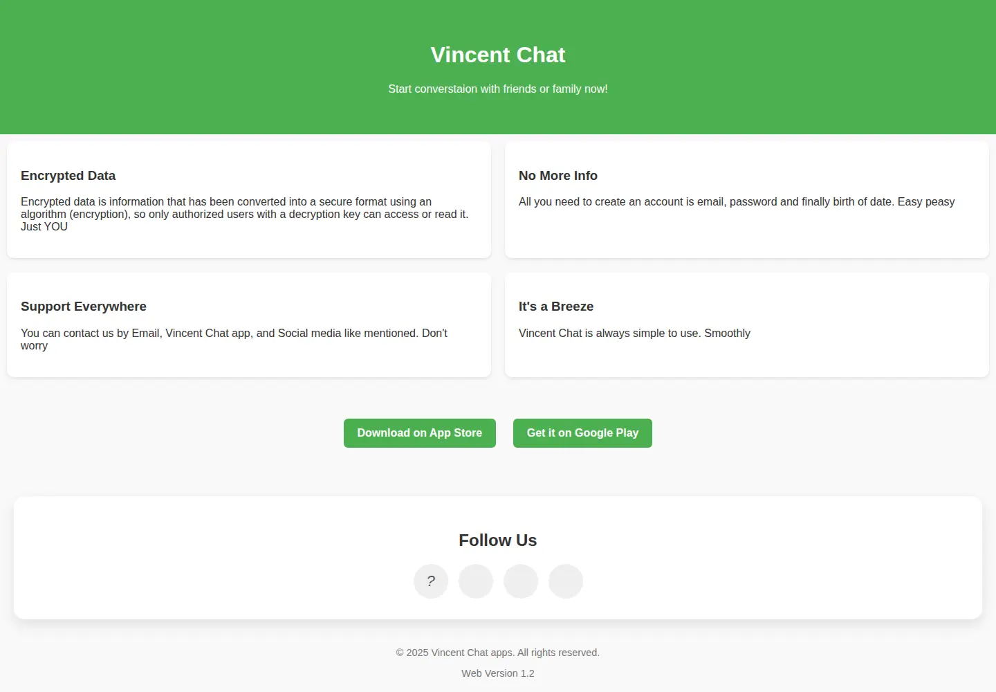 Screenshot of vincentchatapps.com