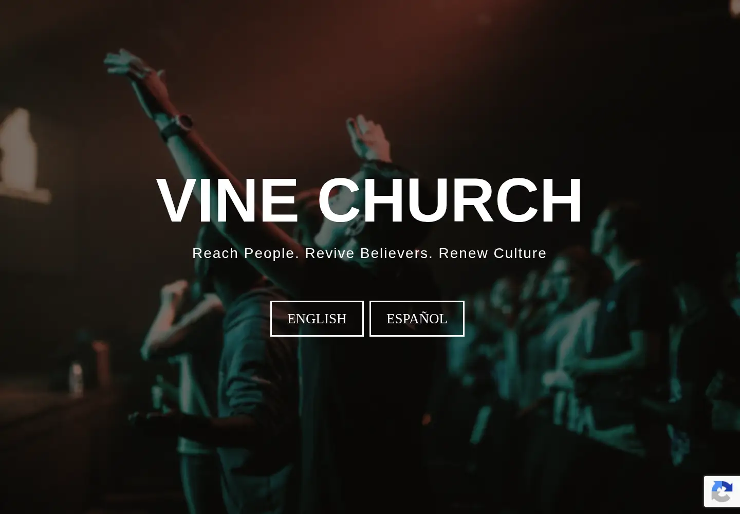Captured homepage of vinechurchmod.com in the current scan