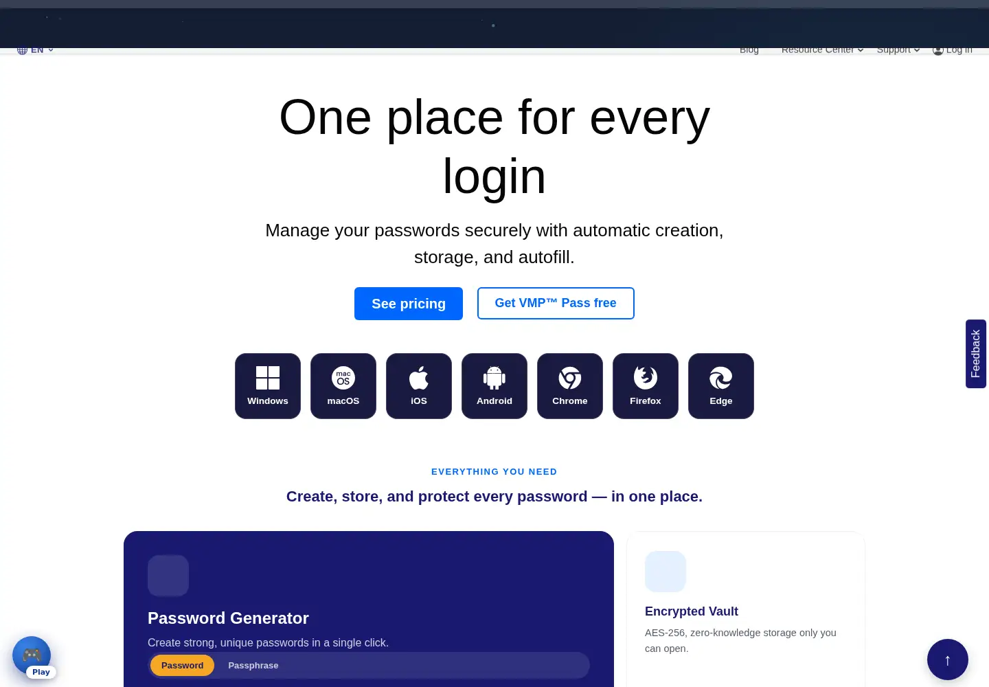 Screenshot of vmppass.com