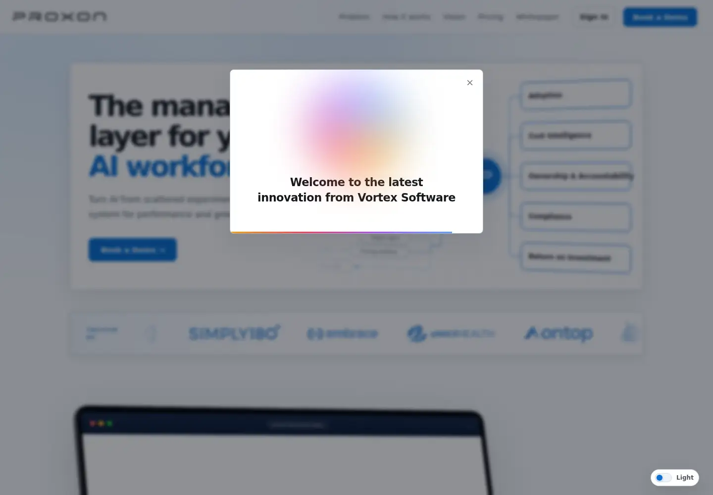 Screenshot of vortexsoftware.com