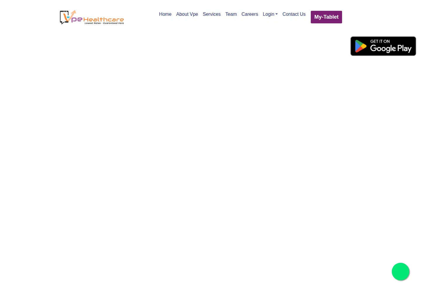 Screenshot of vpehealthcare.com