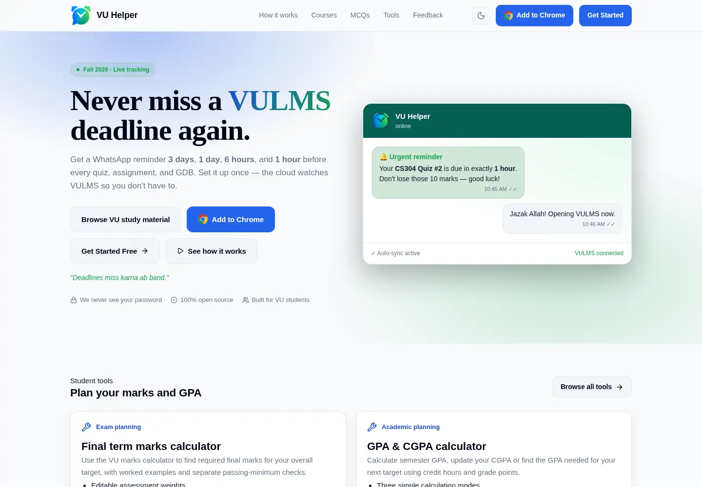 Screenshot of vuhelper.com