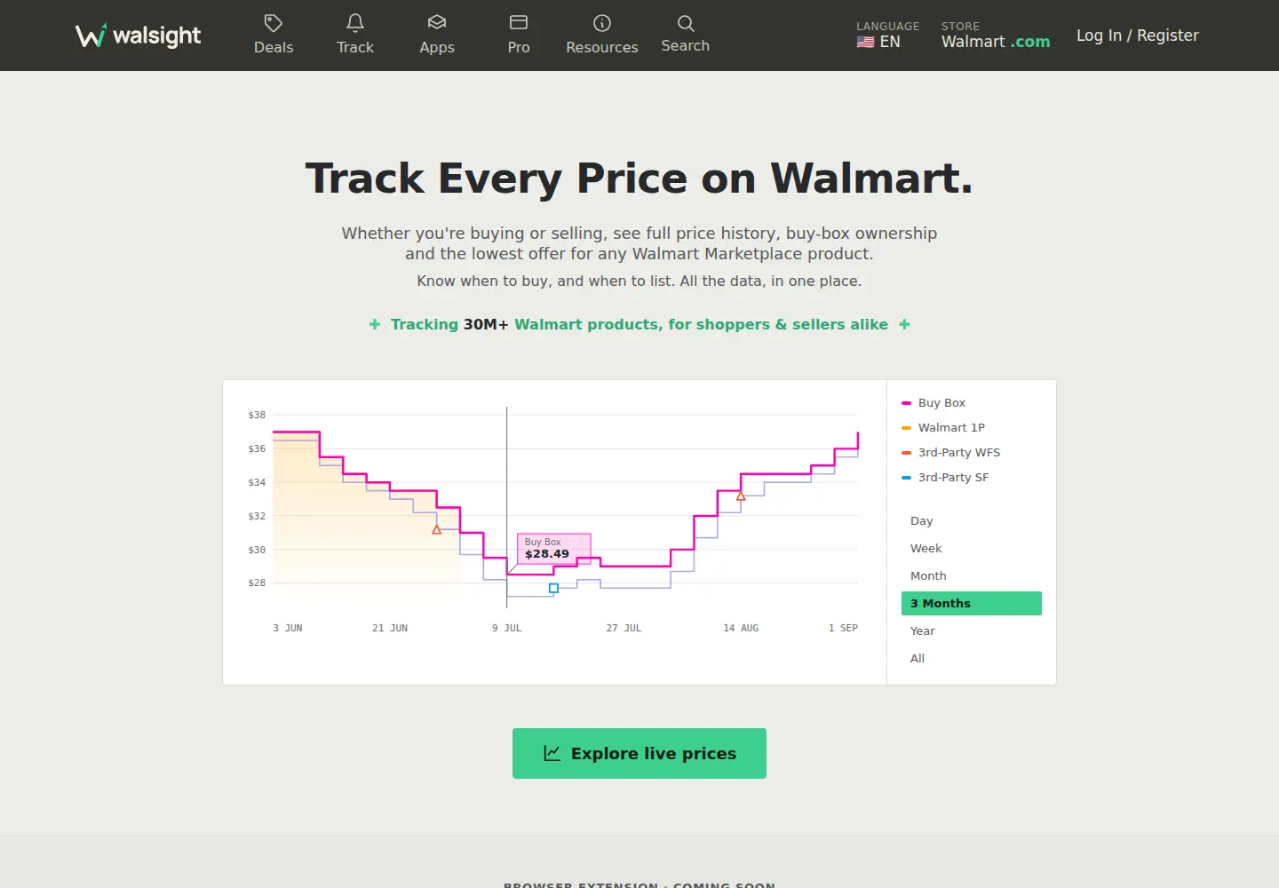 Captured homepage of walsight.com in the current scan
