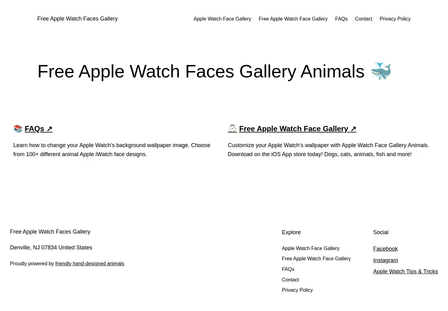Screenshot of watchfaceanimals.com