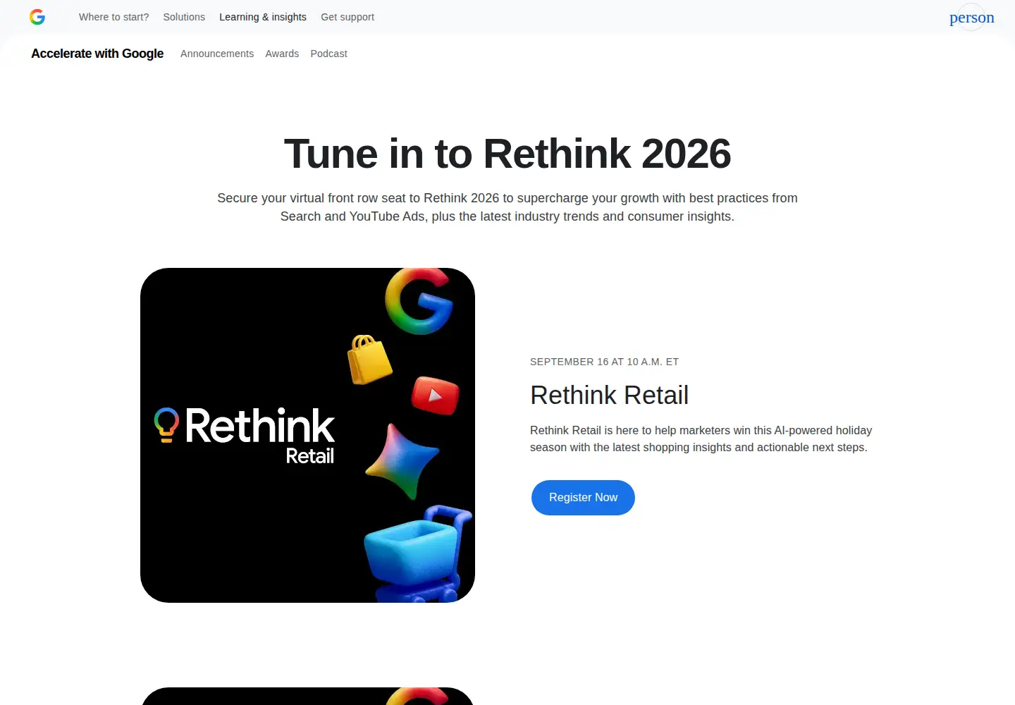 Screenshot of watchrethink.com