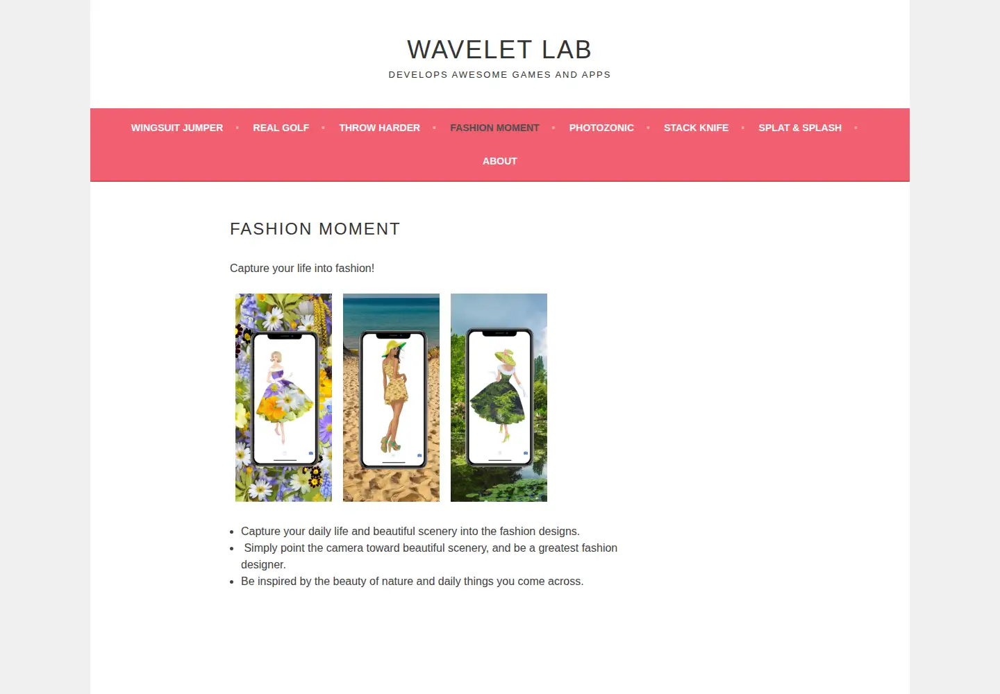 Captured homepage of waveletlab.com in the current scan