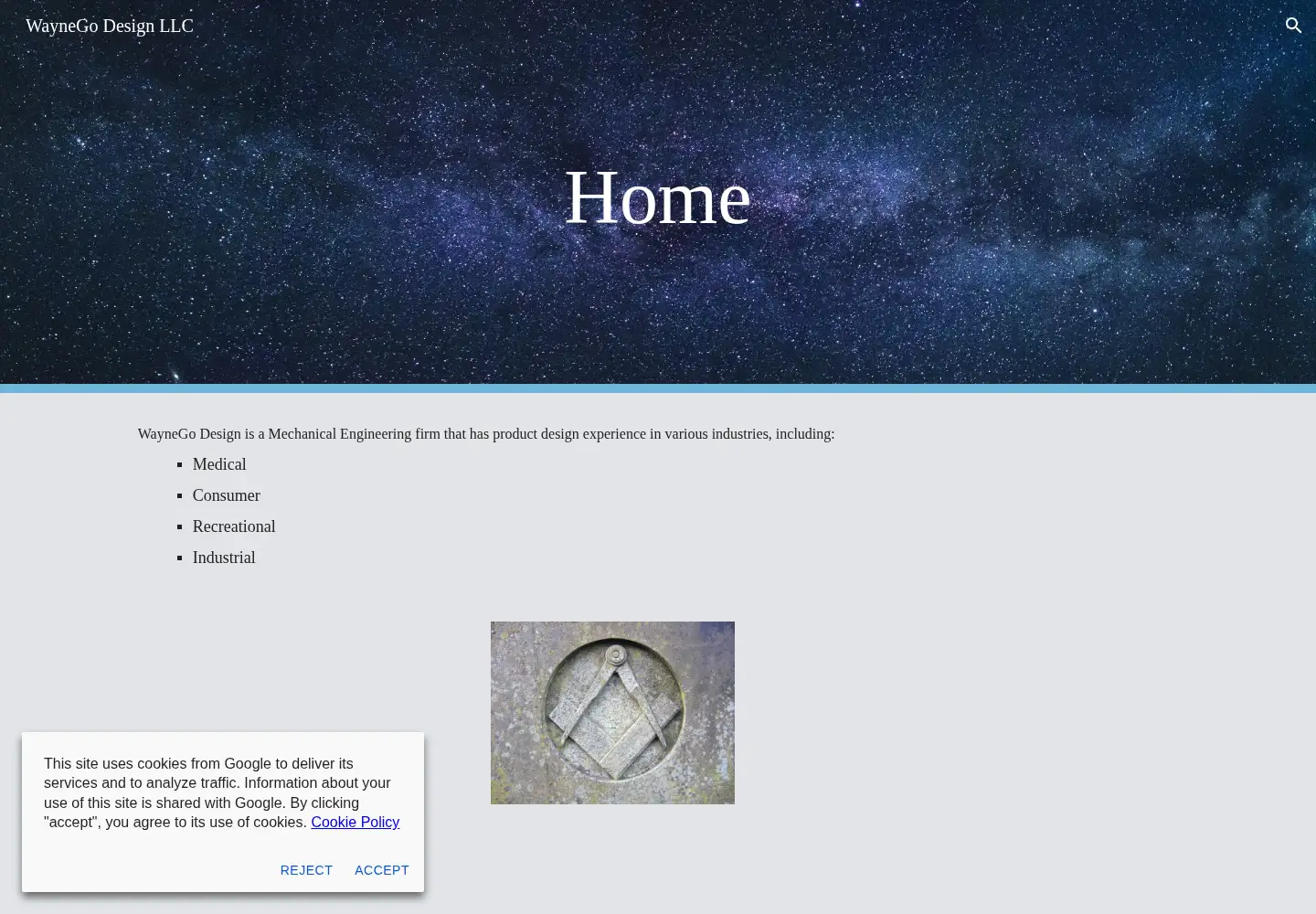 Screenshot of waynegodesign.com