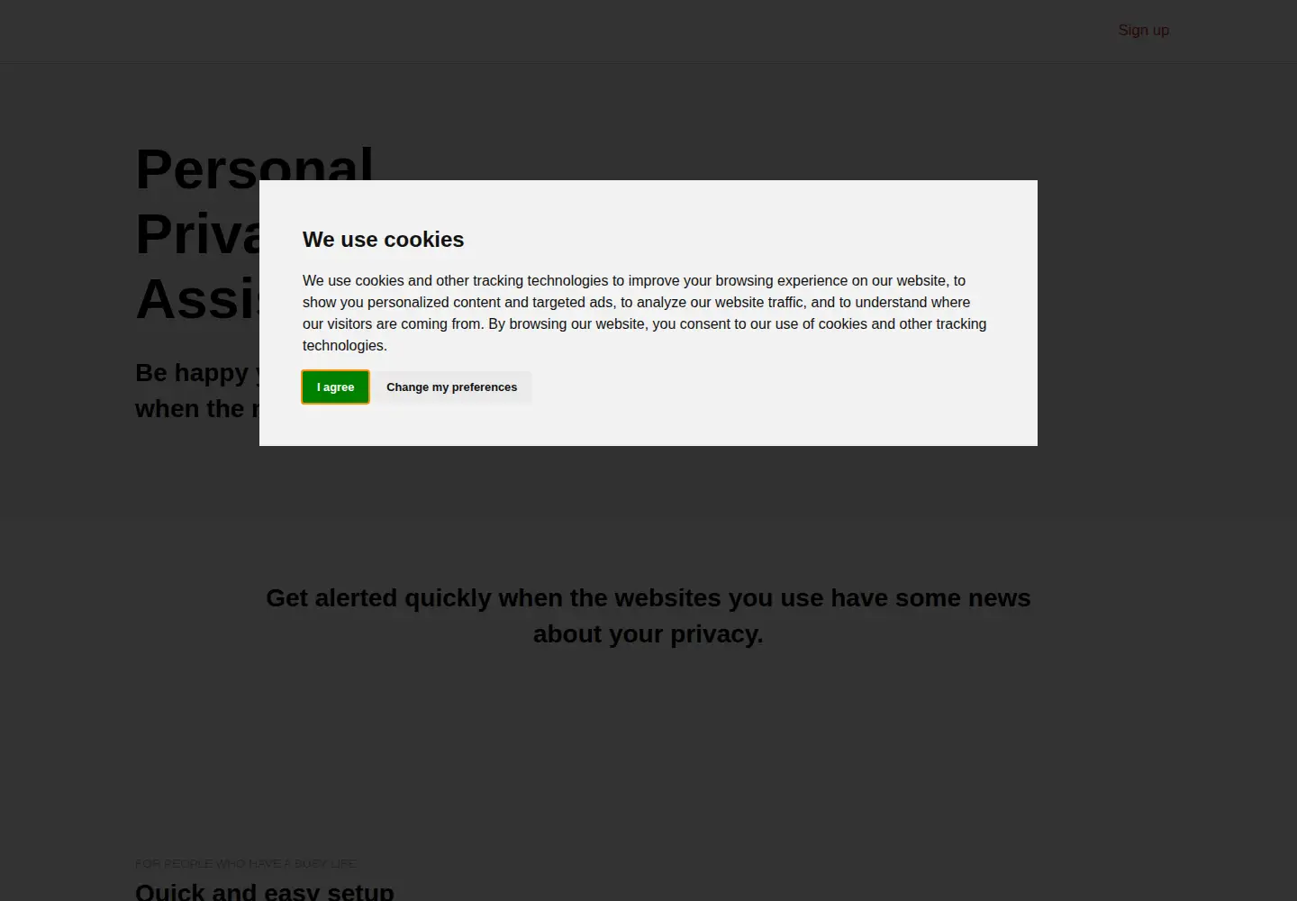Screenshot of weareprivacy.com