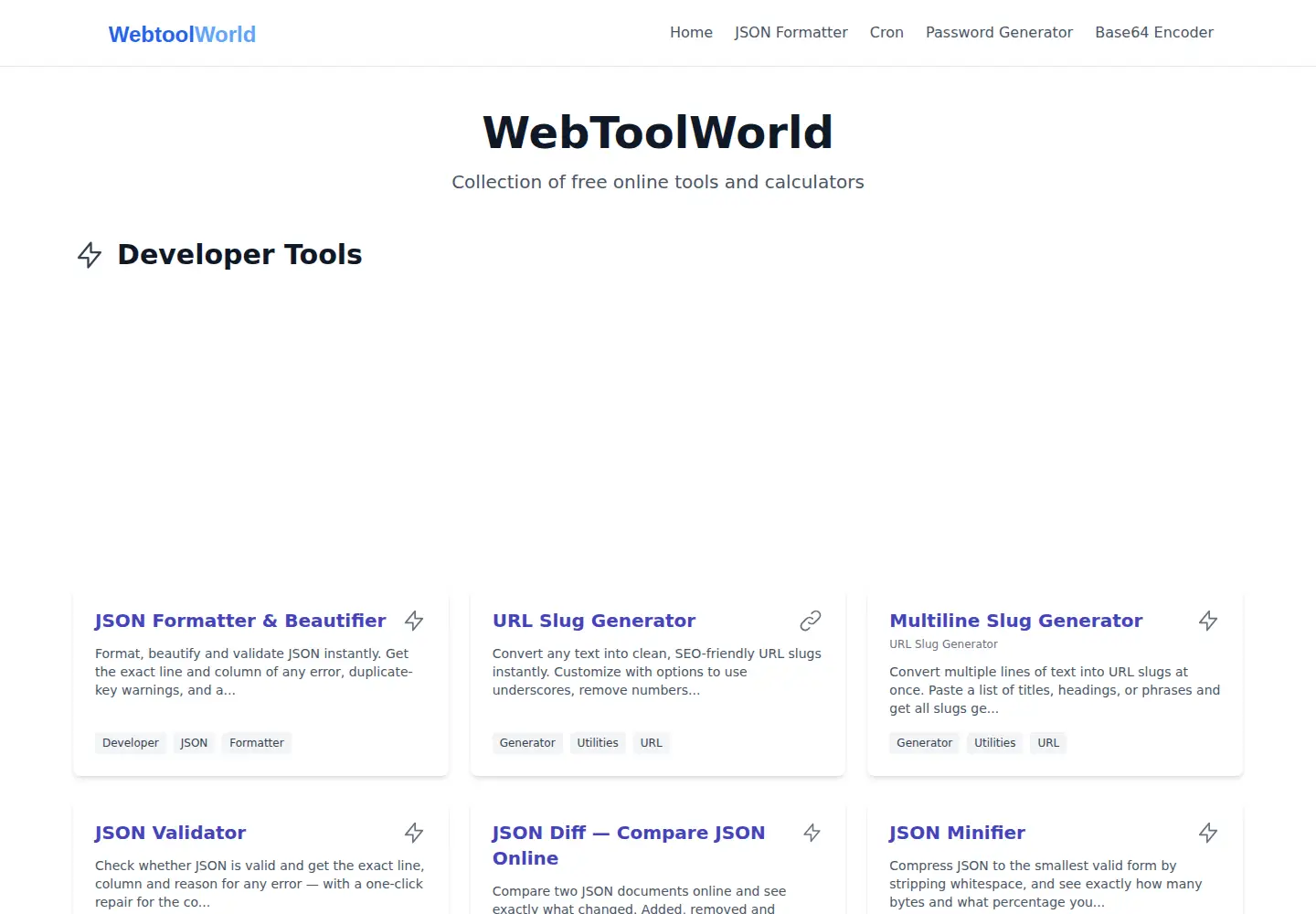 Screenshot of webtoolworld.com
