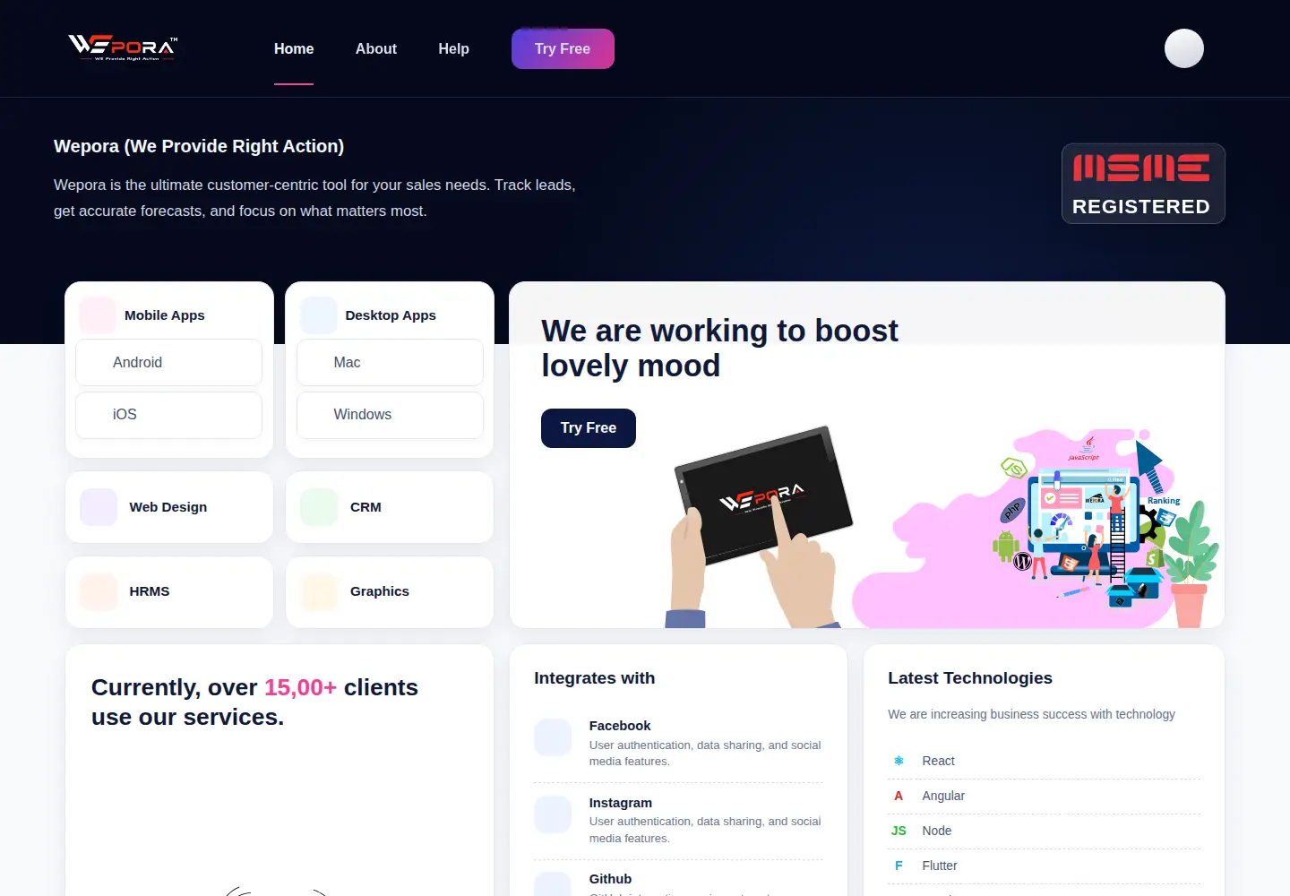 Screenshot of wepora.com
