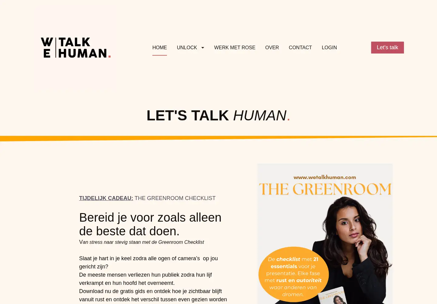 Screenshot of wetalkhuman.com