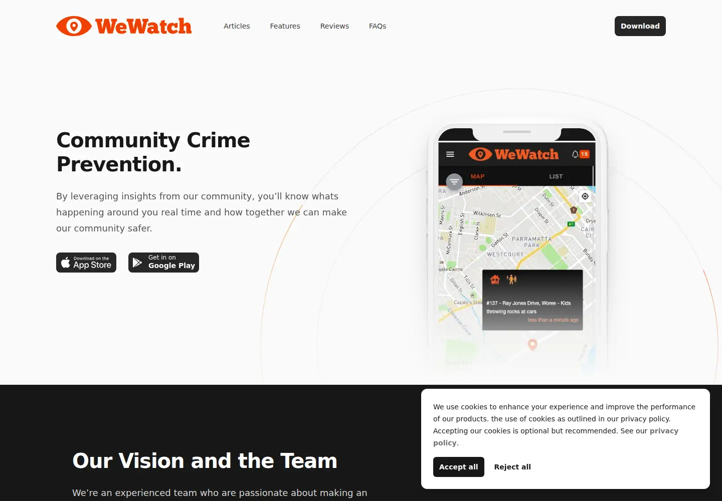 Screenshot of wewatchapp.com