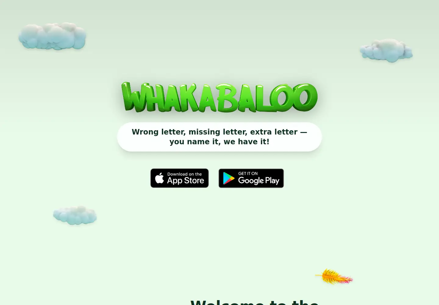 Captured homepage of whakabaloo.com in the current scan