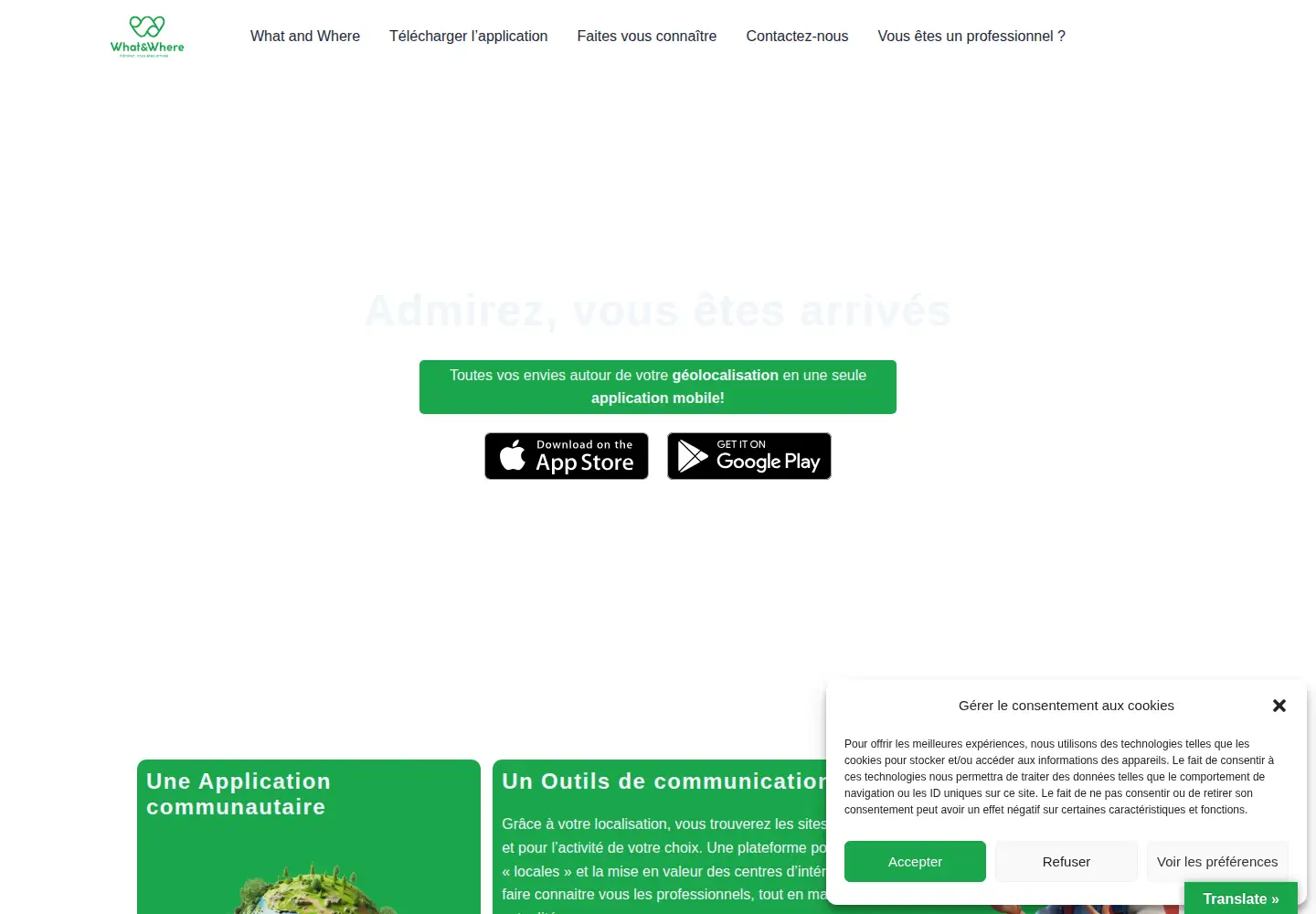 Captured homepage of what-and-where.com in the current scan