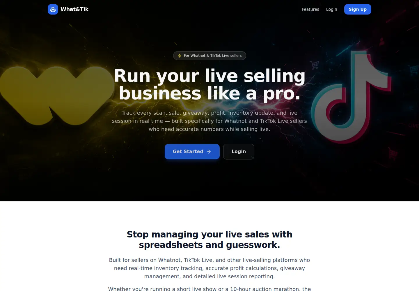 Screenshot of whatandtik.com