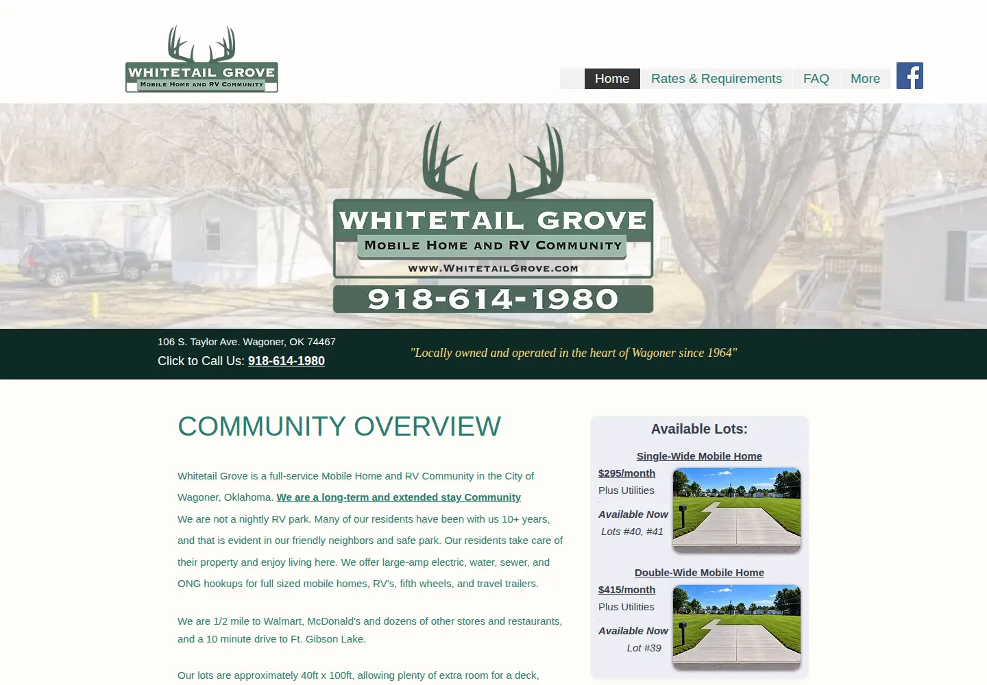 Screenshot of whitetailgrove.com