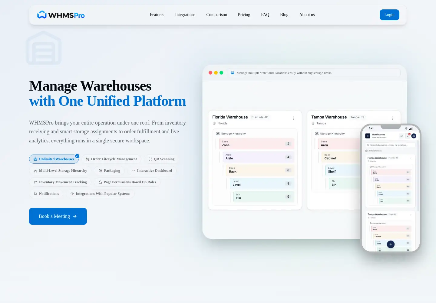 Screenshot of whmspro.com