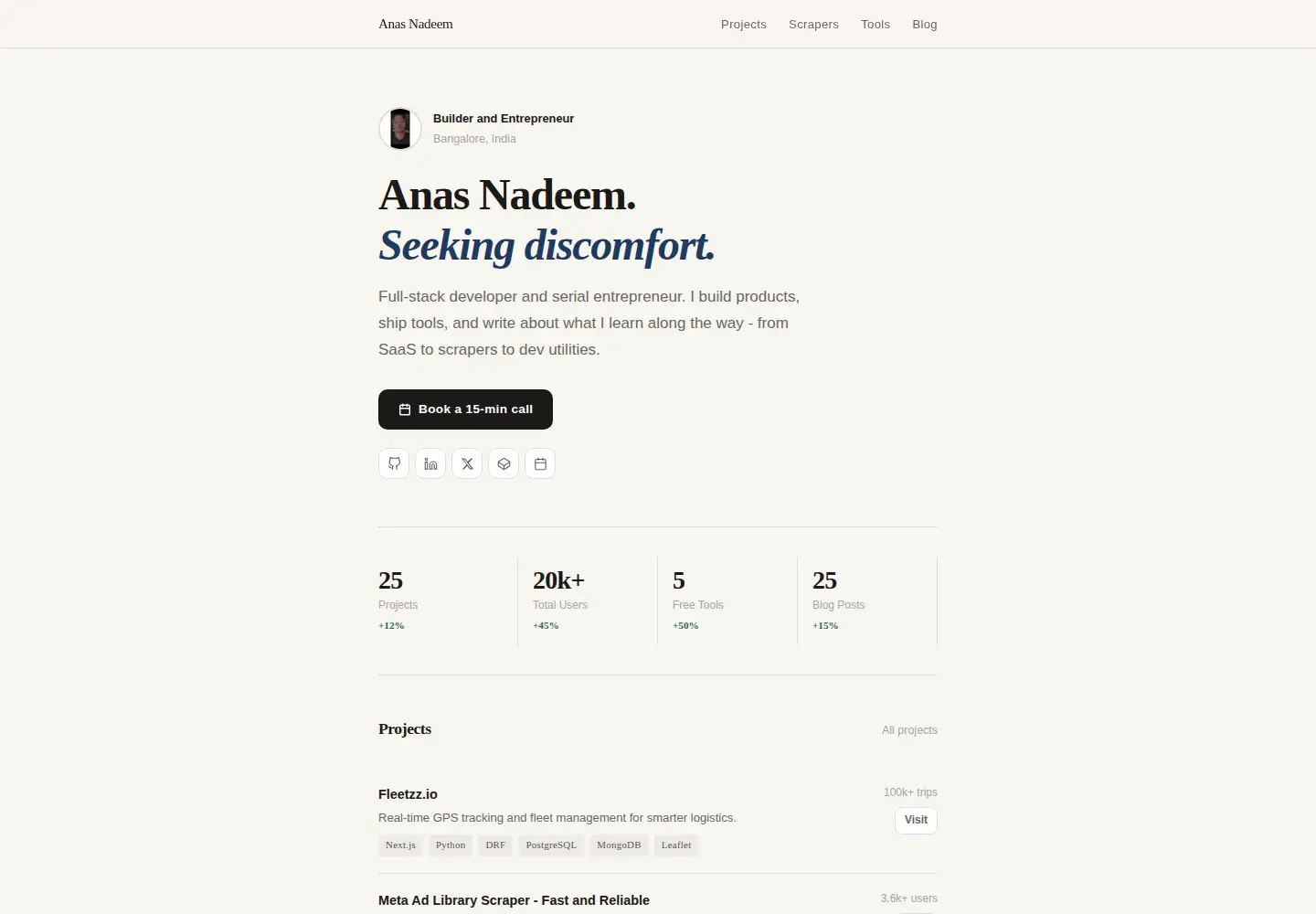 Screenshot of whoareyouanas.com