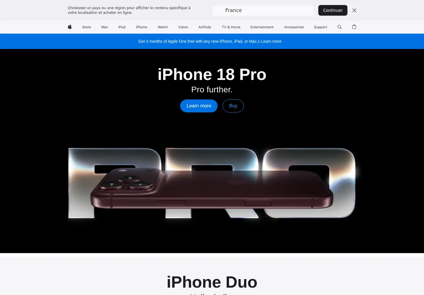 Screenshot of apple.com