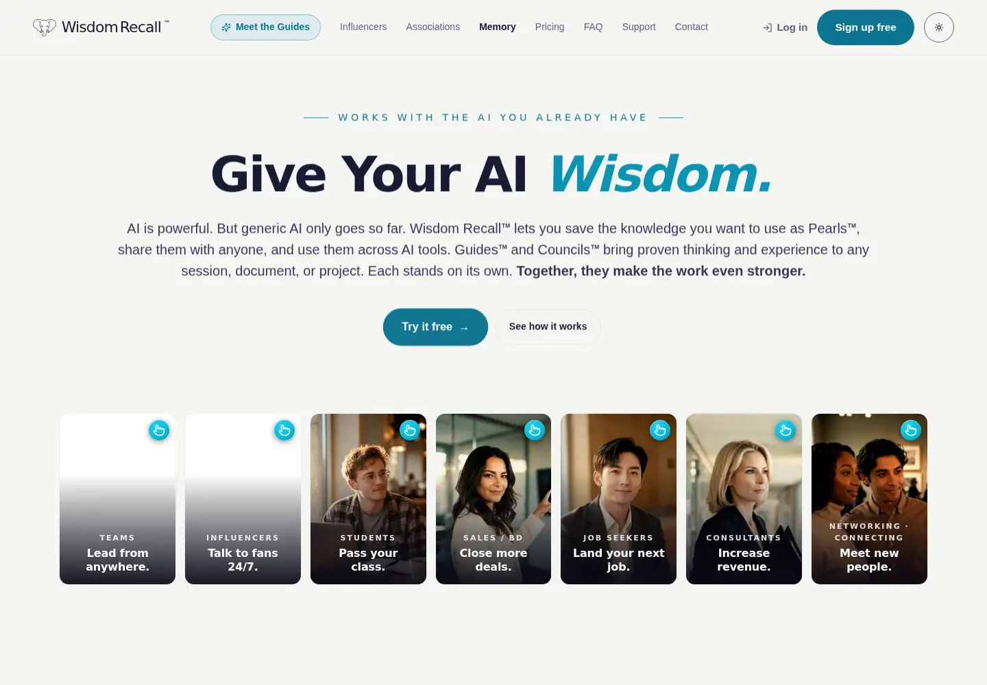 Captured homepage of wisdomrecall.com in the current scan