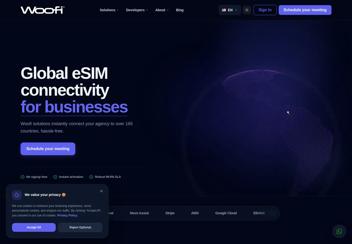 Screenshot of woo-fi.com