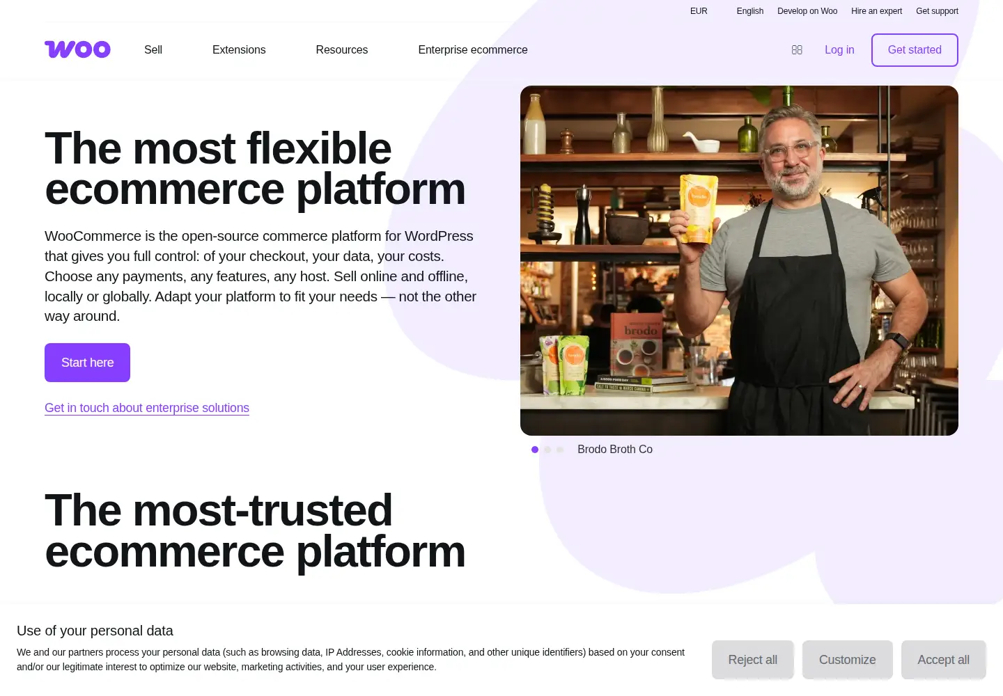 Screenshot of woocommerce.com