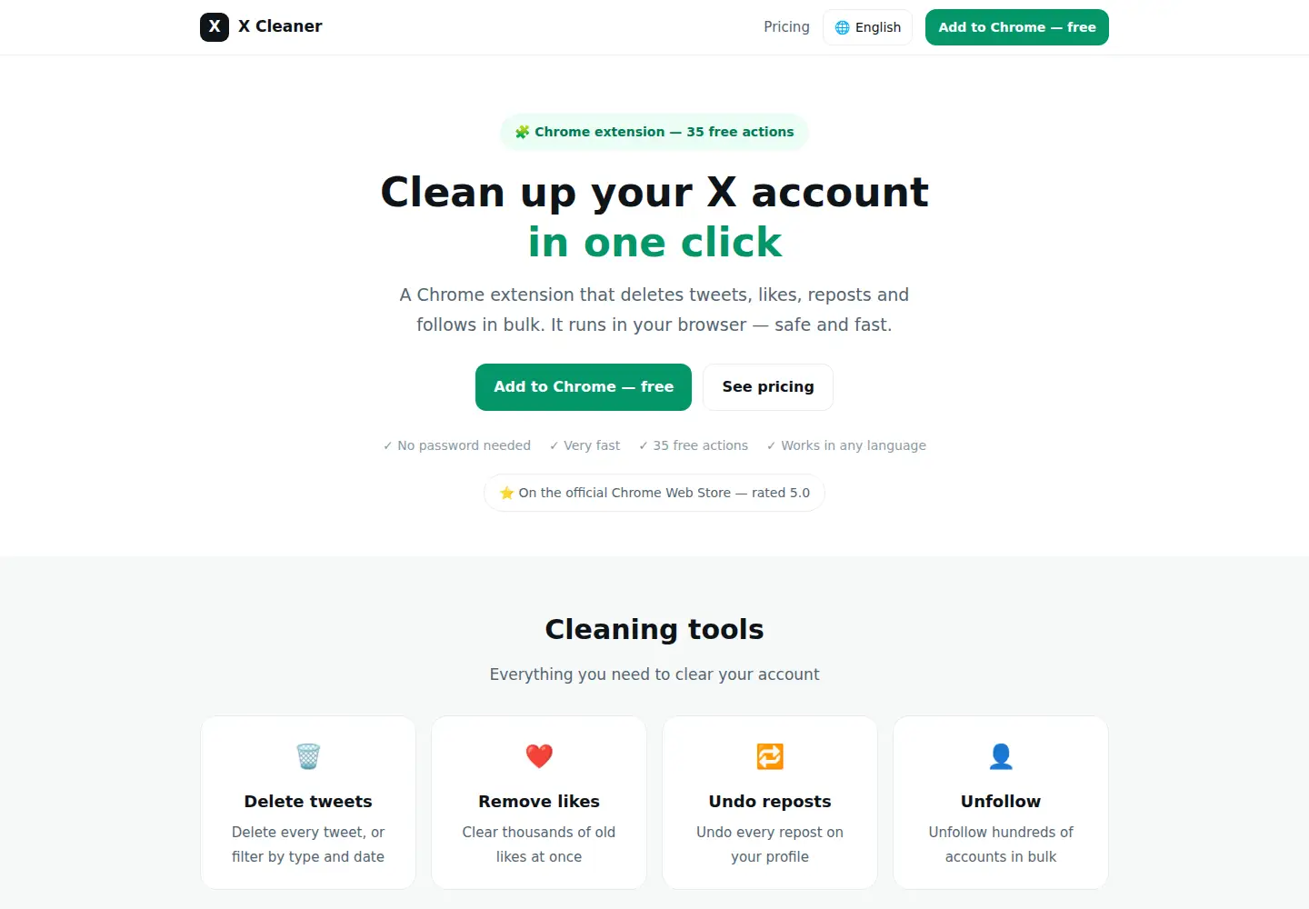 Captured homepage of x-erase.com in the current scan