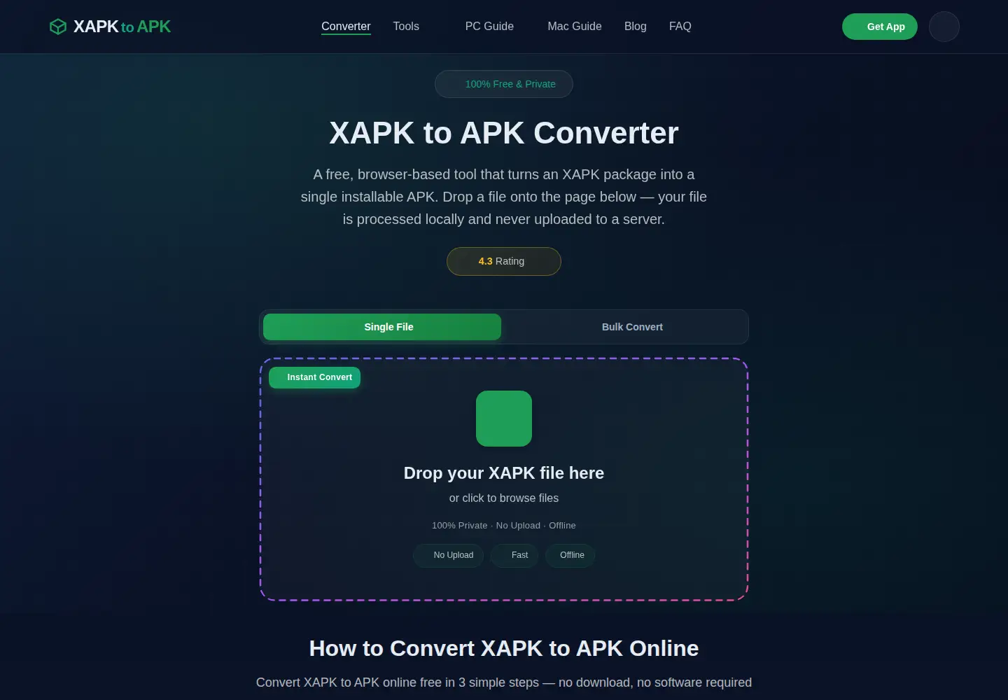 Screenshot of xapktoapk.com
