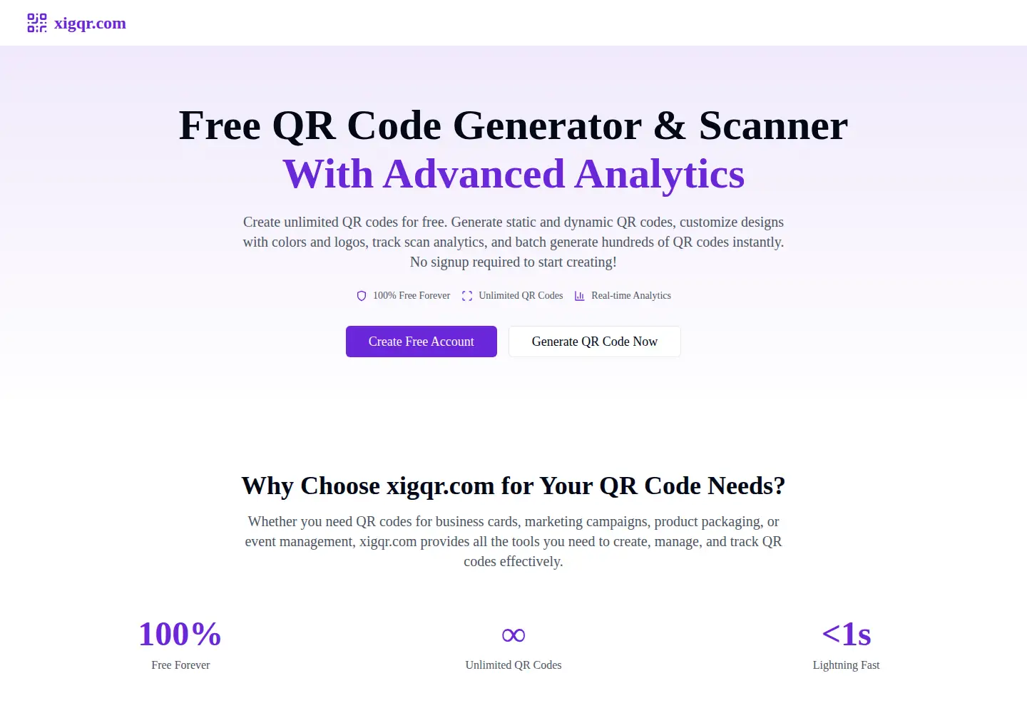 Screenshot of xigqr.com