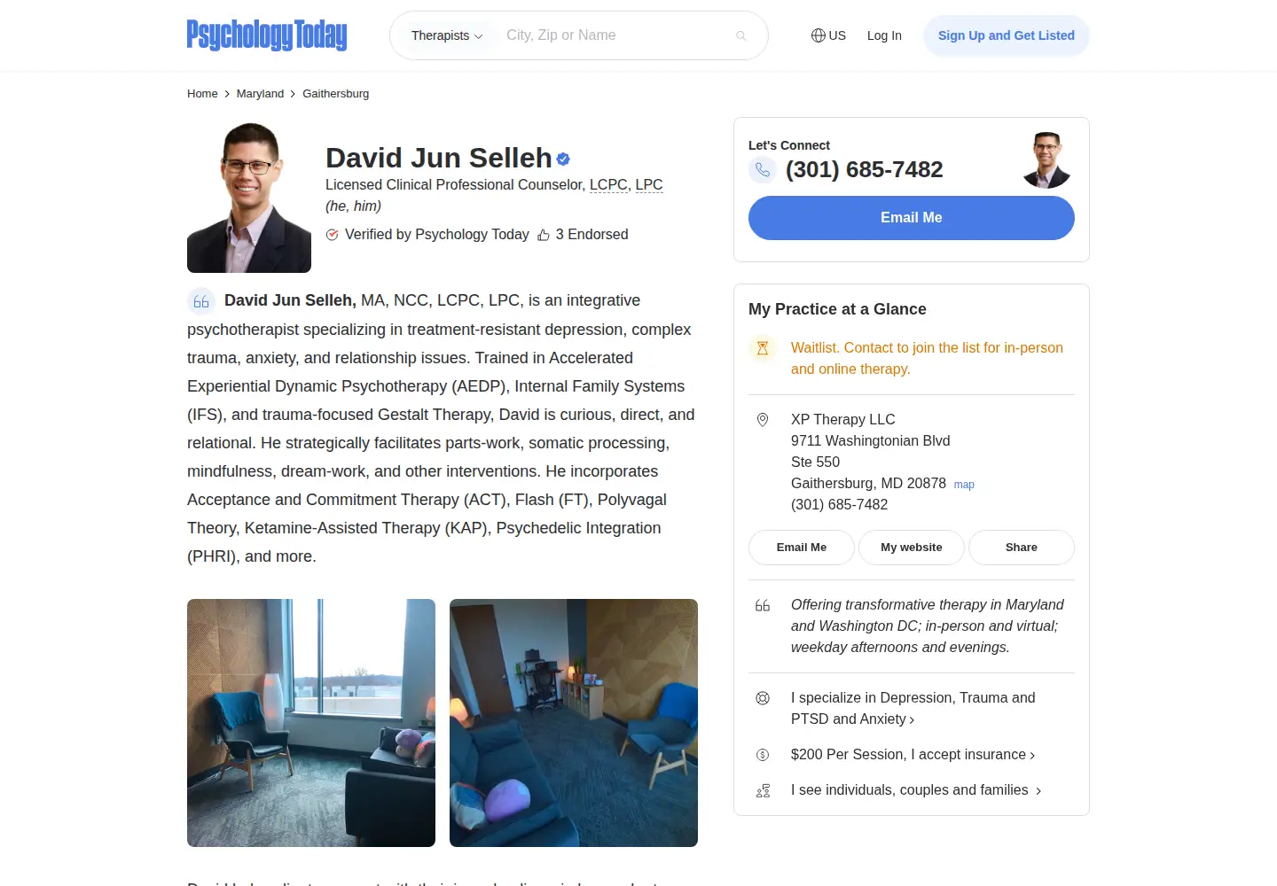 Screenshot of xptherapy.com