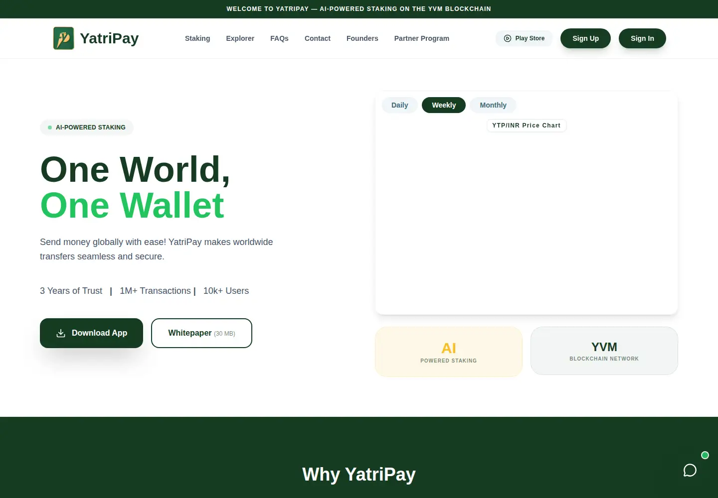 Screenshot of yatripay.com