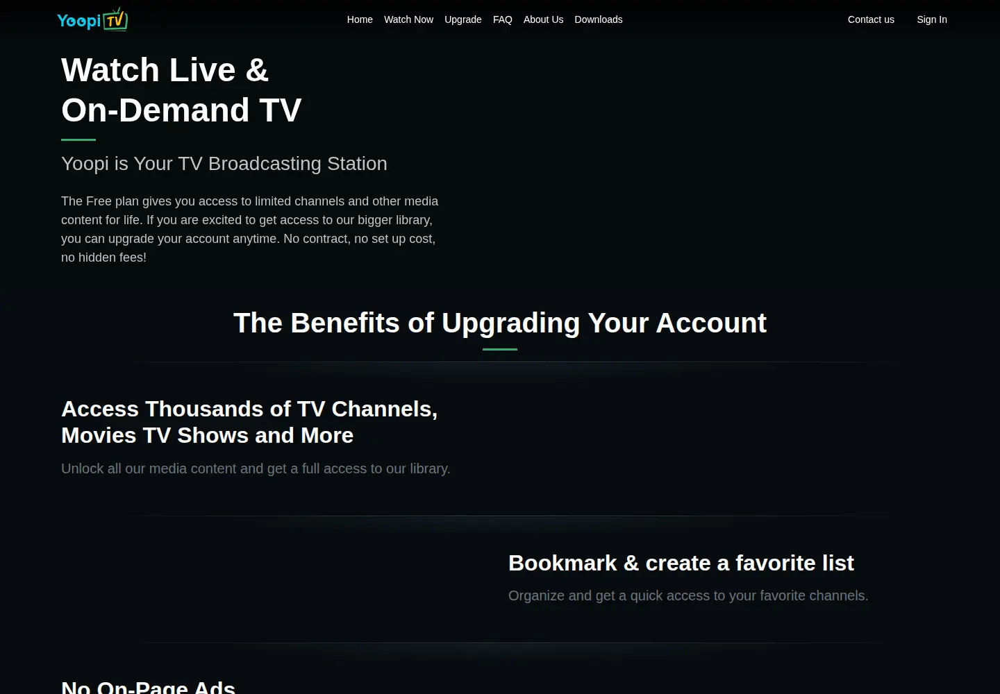 Screenshot of yoopitv.com