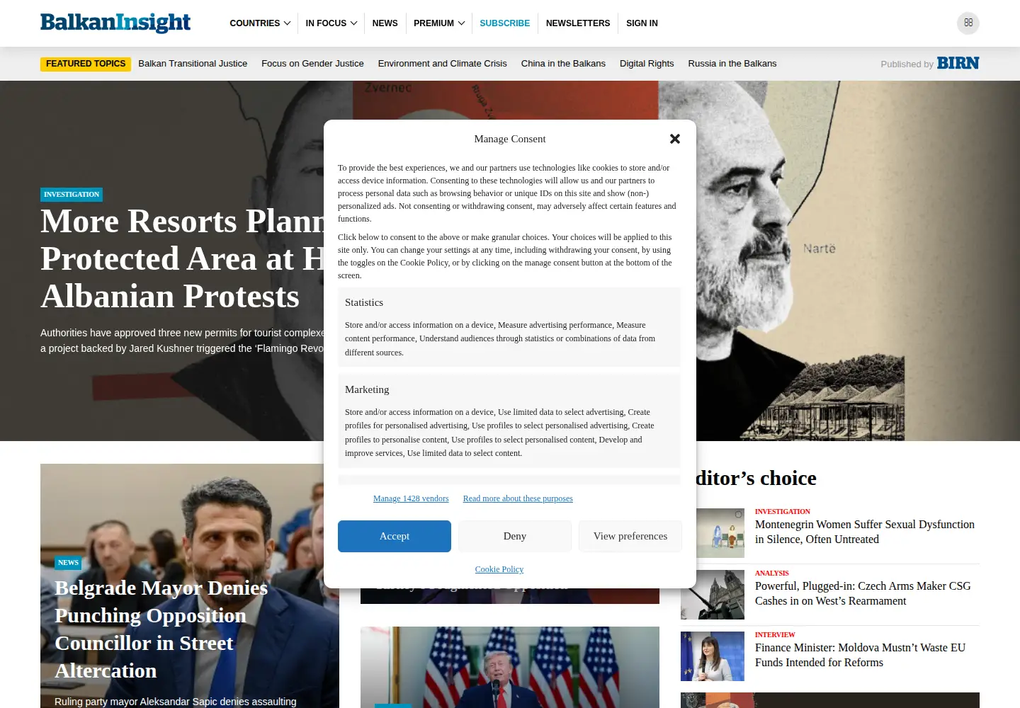 Screenshot of balkaninsight.com
