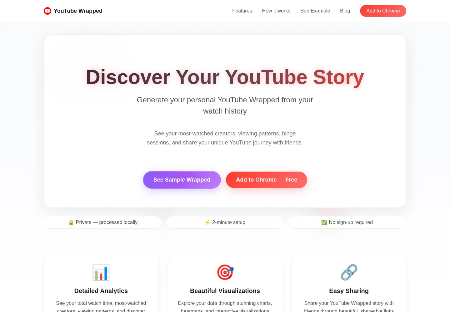 Captured homepage of ytwrapped.com in the current scan