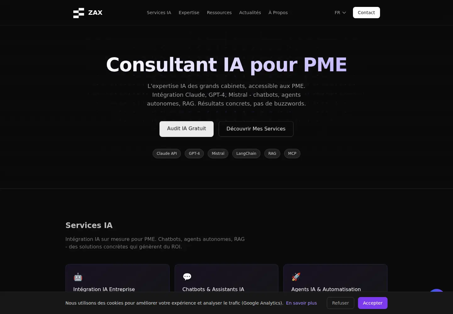 Screenshot of z-ax.com
