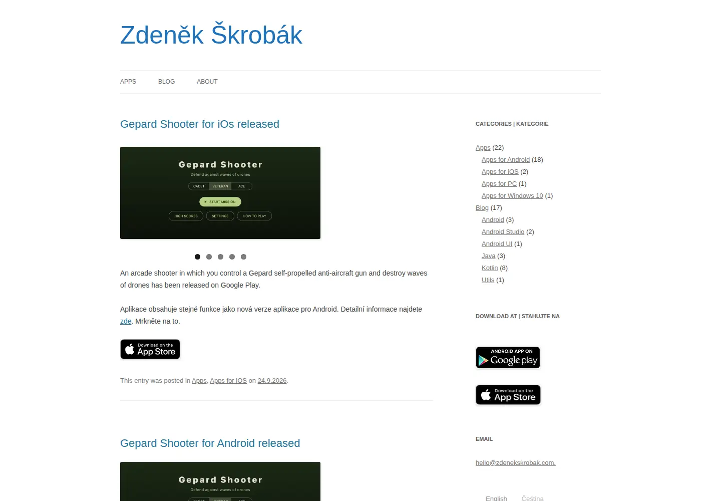 Captured homepage of zdenekskrobak.com in the current scan