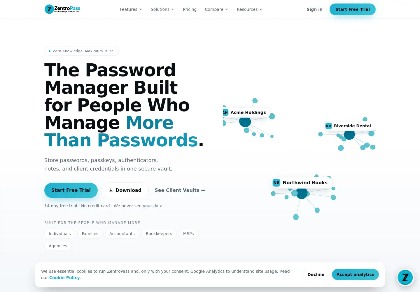 Screenshot of zentropass.com