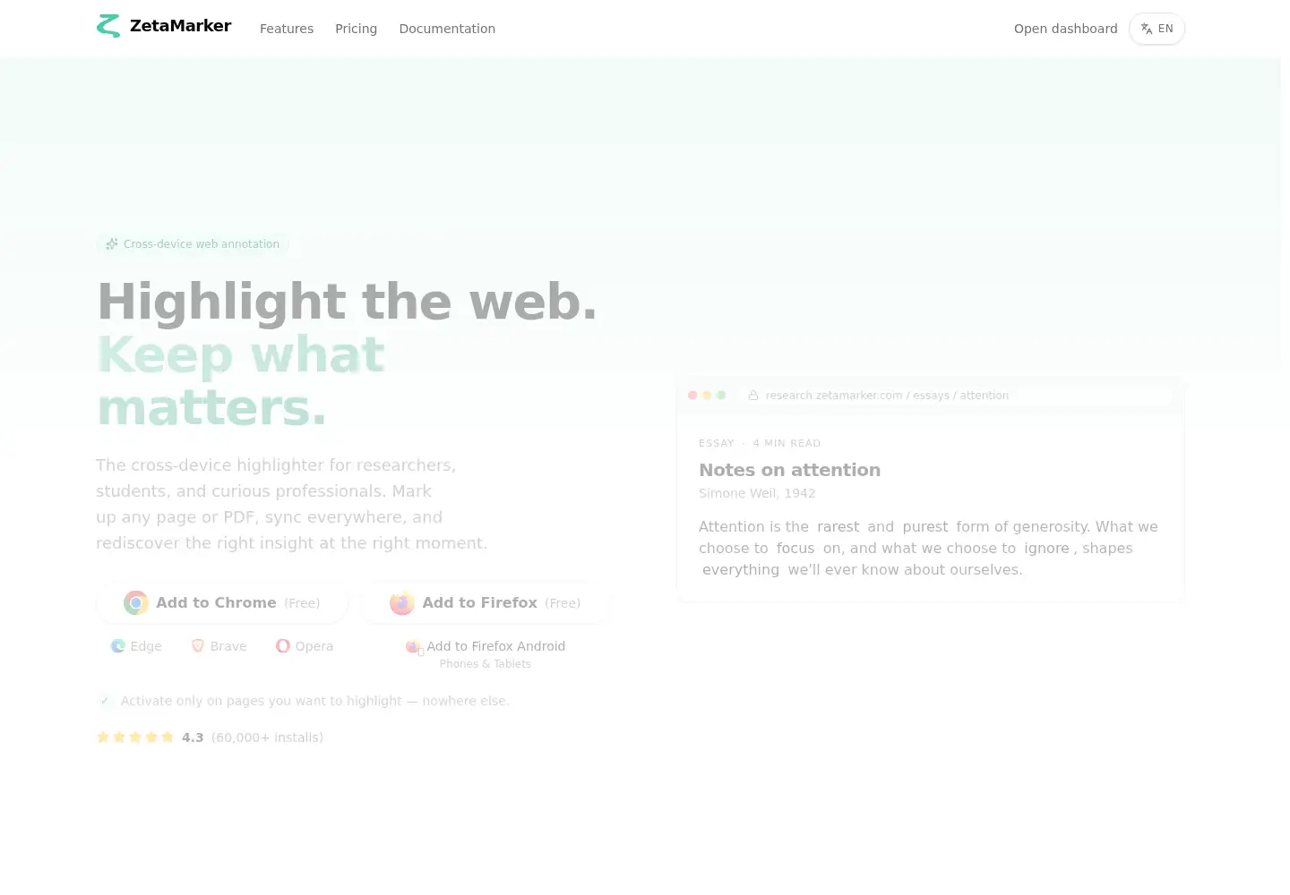 Screenshot of zetamarker.com