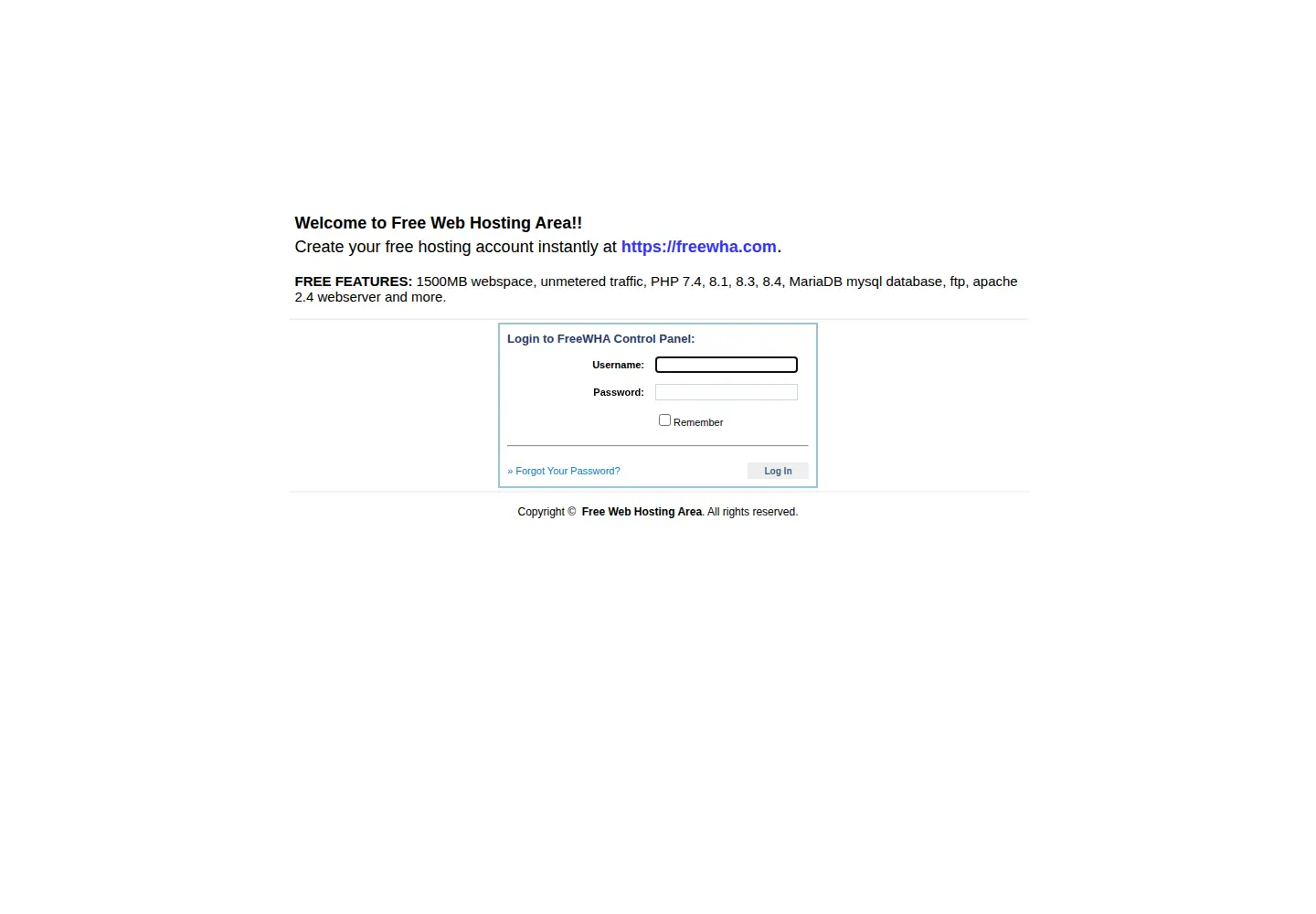 Screenshot of orgfree.com